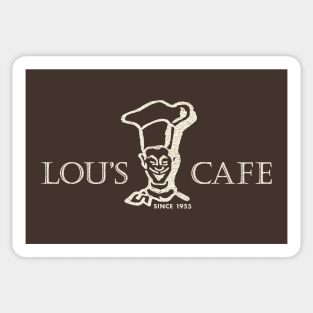 Lou's Cafe - Hill Valley's Finest - Dark Background Sticker